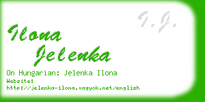 ilona jelenka business card